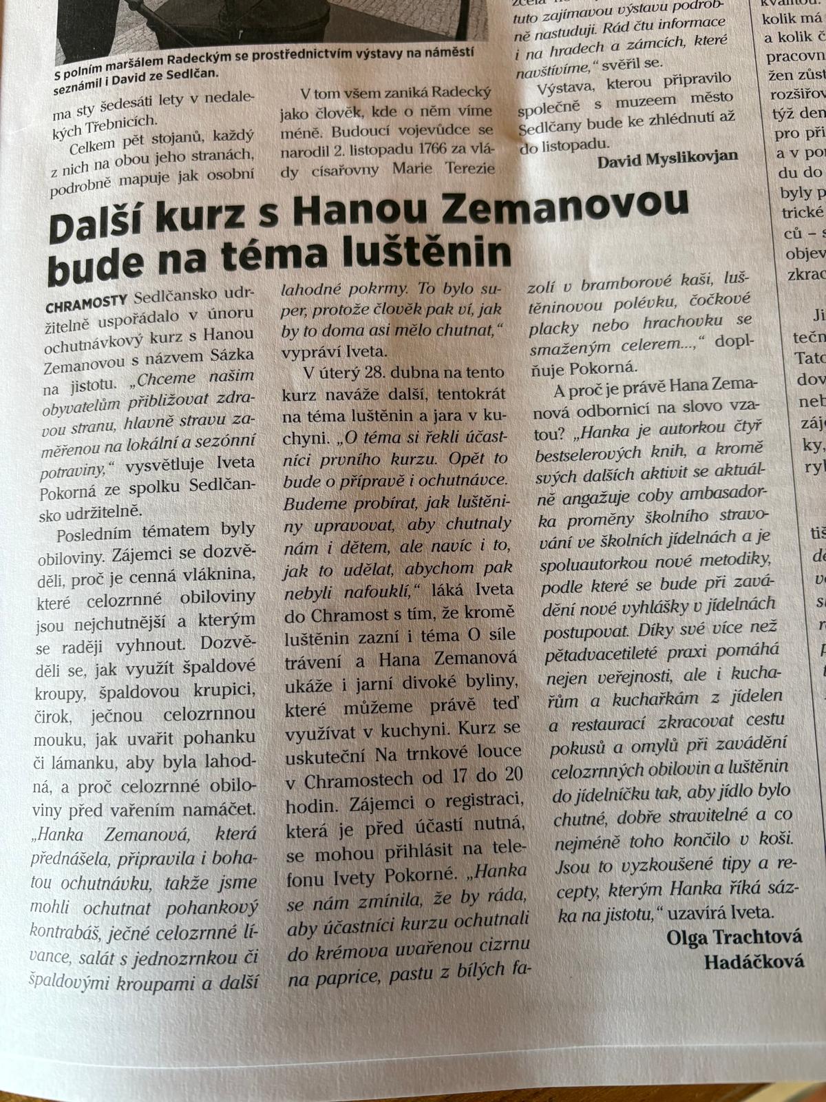 Článek o zahradě za farou